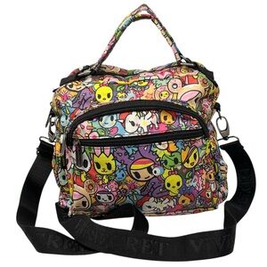 ViViSecret Japanese Cartoon Flower Spring Pattern Multi Pocket Crossbody Purse